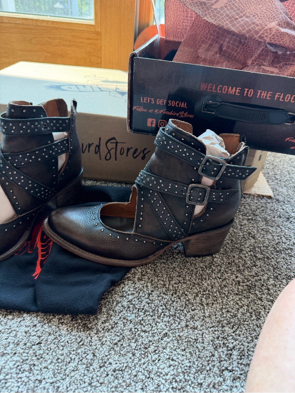 Freebird Saphire boots in black-Not crocodile
